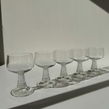סט 5 כוסות יין מקריסטל