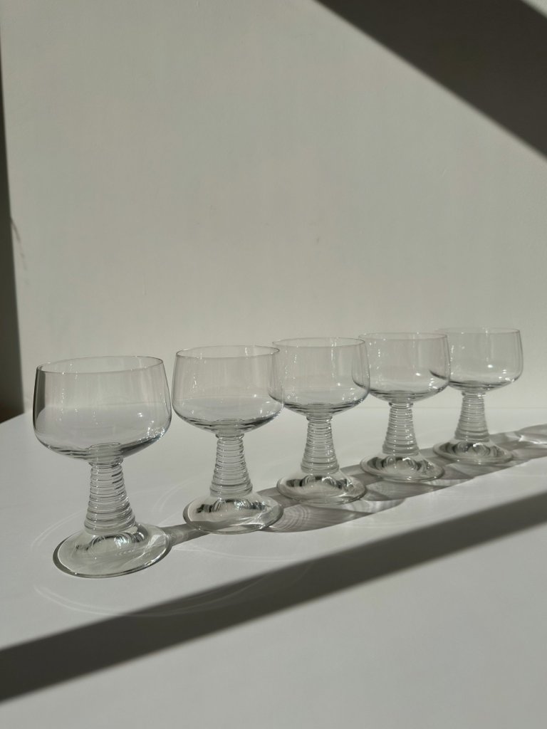 סט 5 כוסות יין מקריסטל