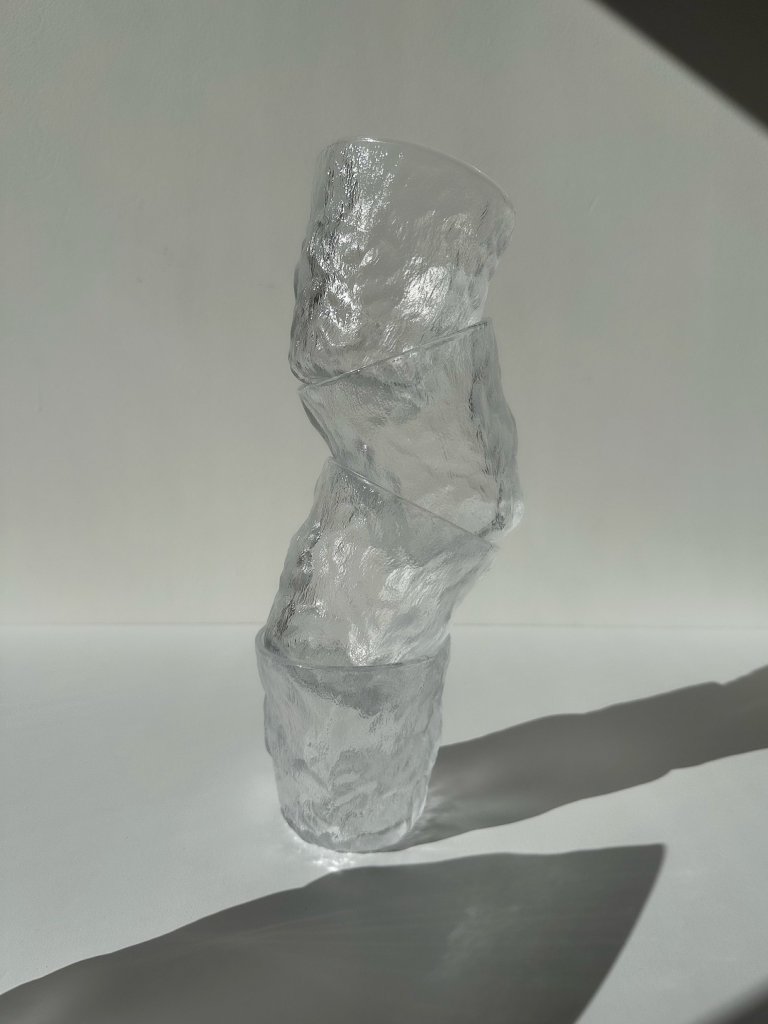 סט 6 כוסות דמויות קרח