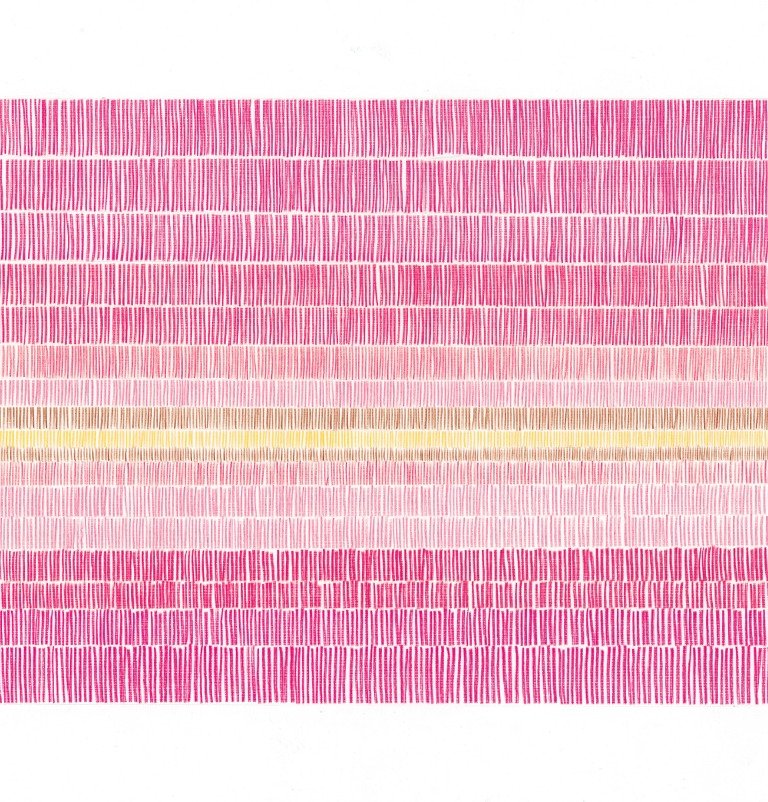 הדפס בגווני אדום וצהוב