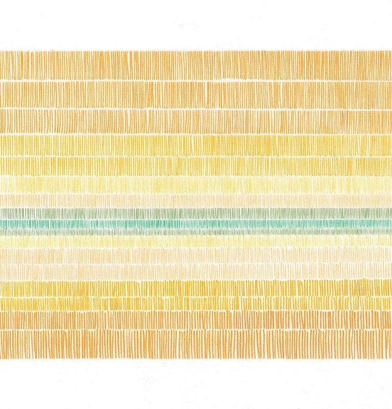 הדפס בגווני כתום וירוק