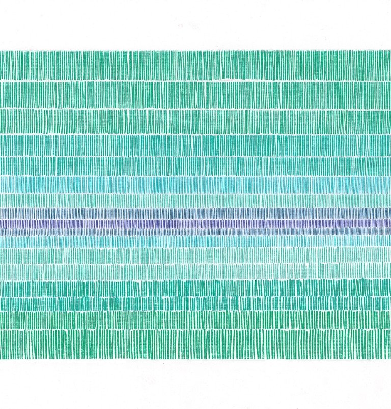 הדפס בגווני טורקיז וסגול