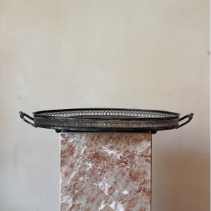 Silver-Plated Oval Tray with Handles