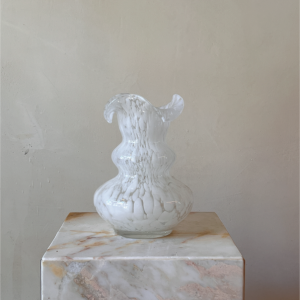 White Murano Glass Vase