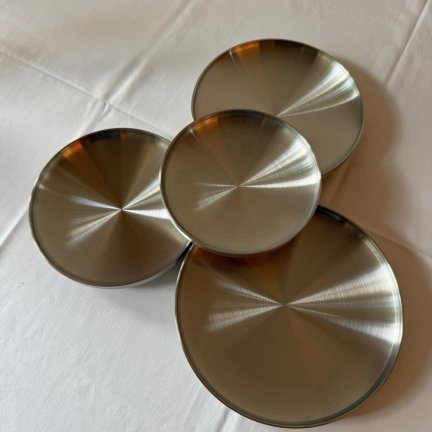 צלחת נירוסטה מוברשת