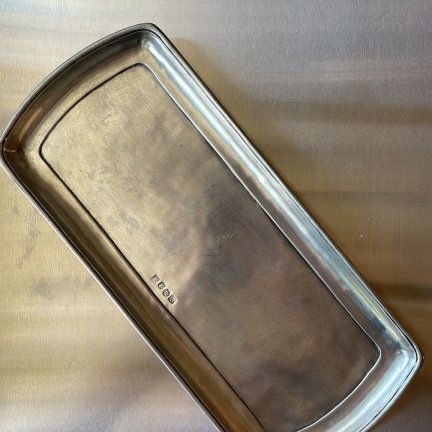 מגש מלבני ארוך מצופה כסף