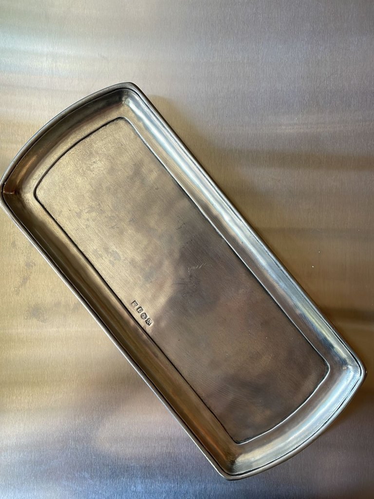 מגש מלבני ארוך מצופה כסף