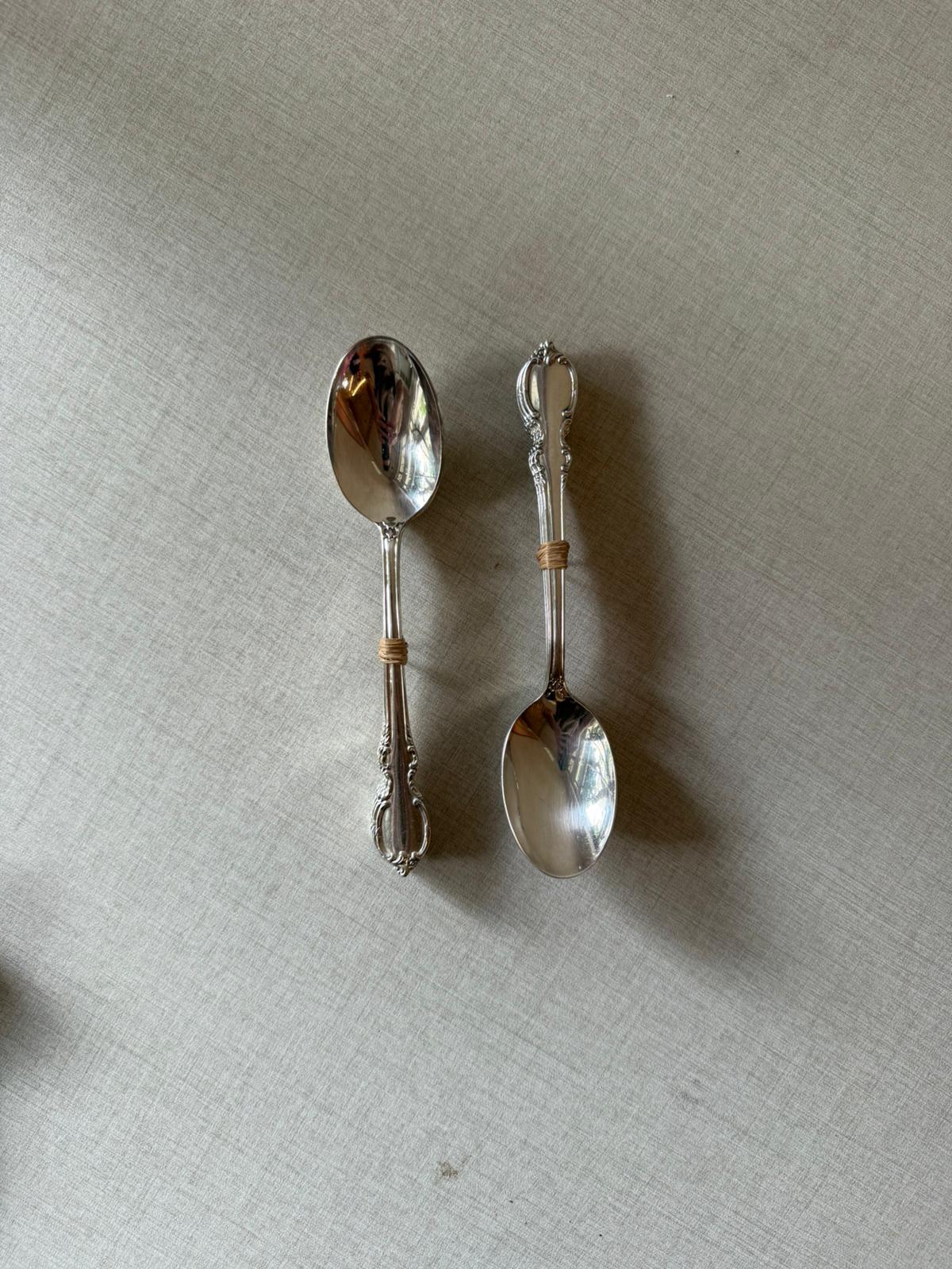 סט סכו"ם כסף מעוטר