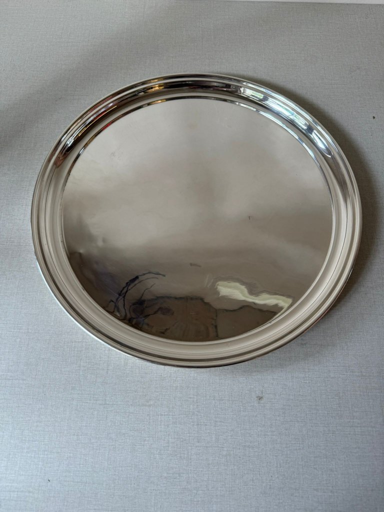 מגש עגול בסגנון Sheffield Plate