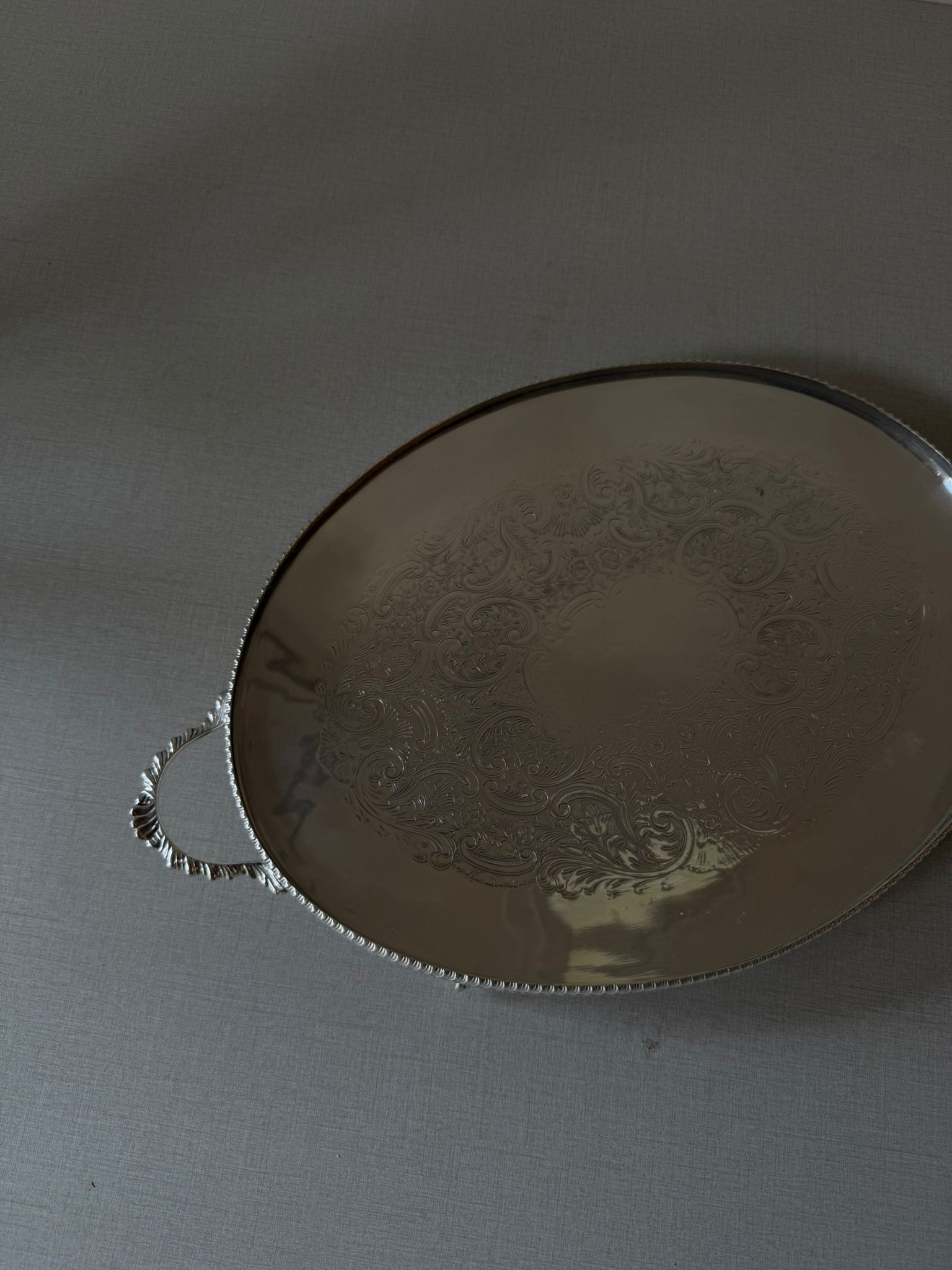 מגש הגשה אנגלי בסגנון Sheffield Plate