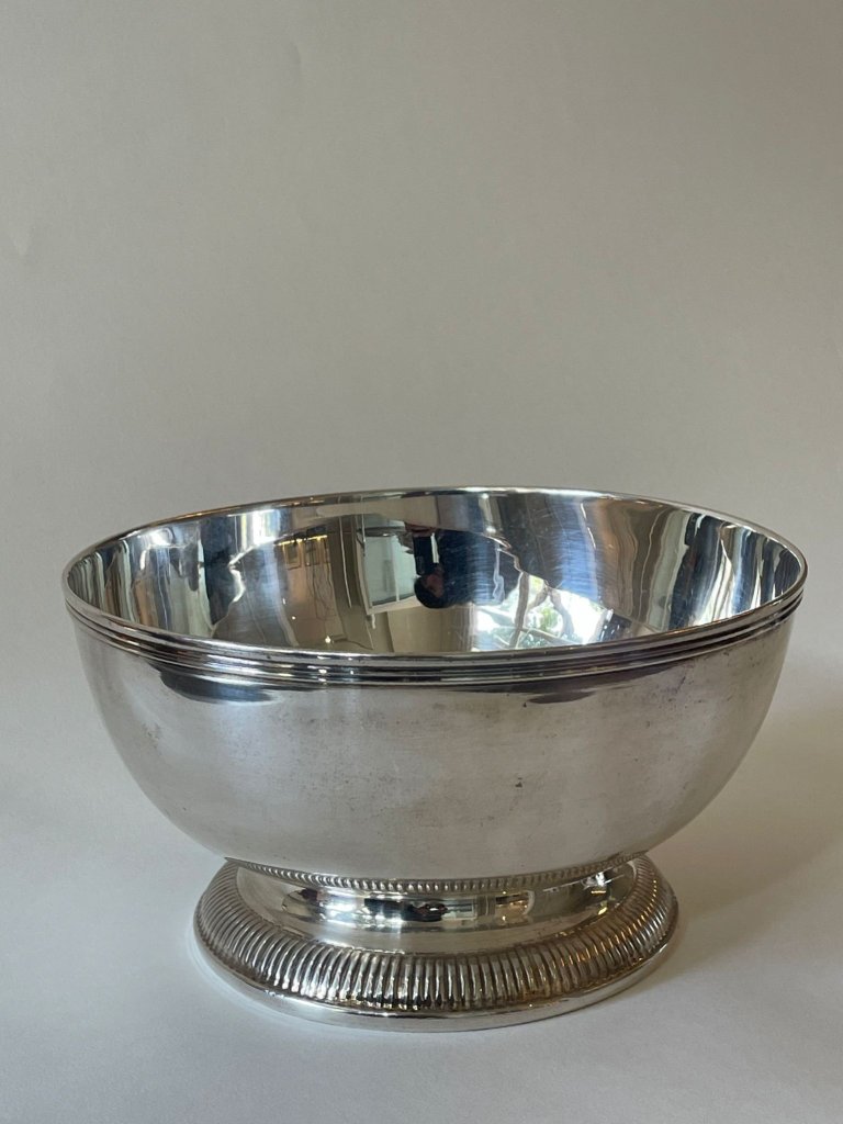 קערת כסף קלאסית על רגל