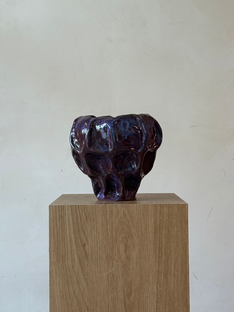 אגרטל קרמי גלזורה כהה – אלינה בזק